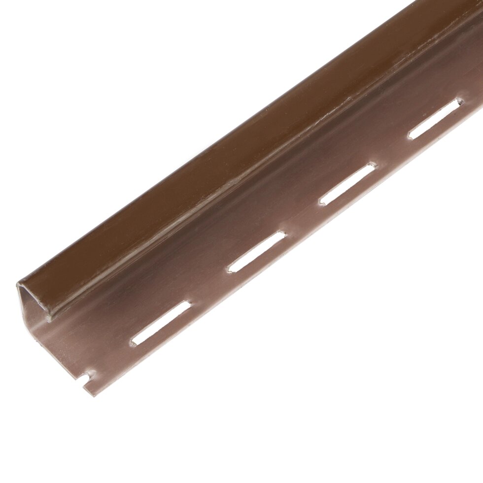 J-профиль для фасадных панелей FINEBER 3000 мм цвет коричневый от компании ИП Фомичев - фото 1