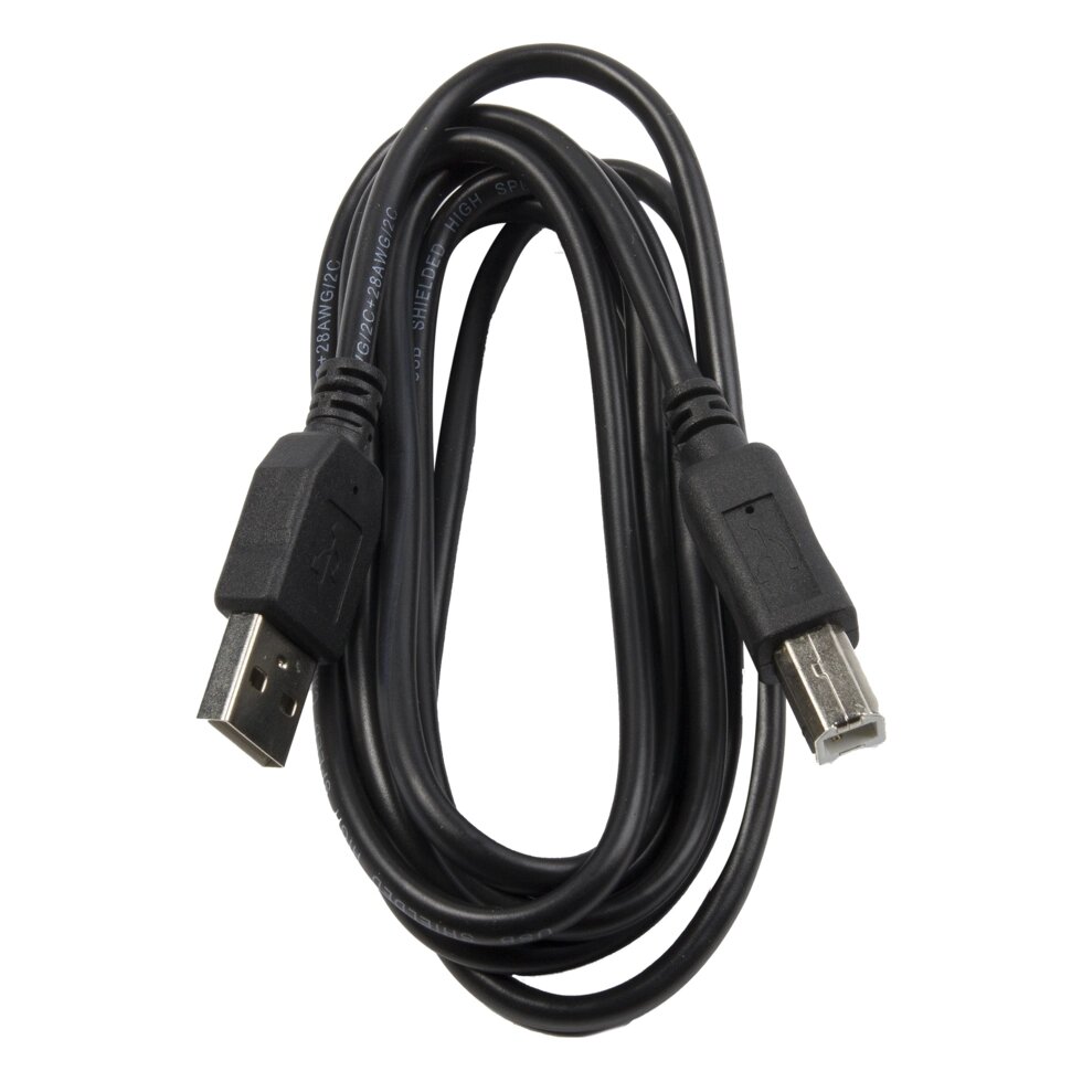 Кабель USB AM-BM Oxion «Стандарт» 1.8 м, ПВХ/медь, цвет чёрный от компании ИП Фомичев - фото 1
