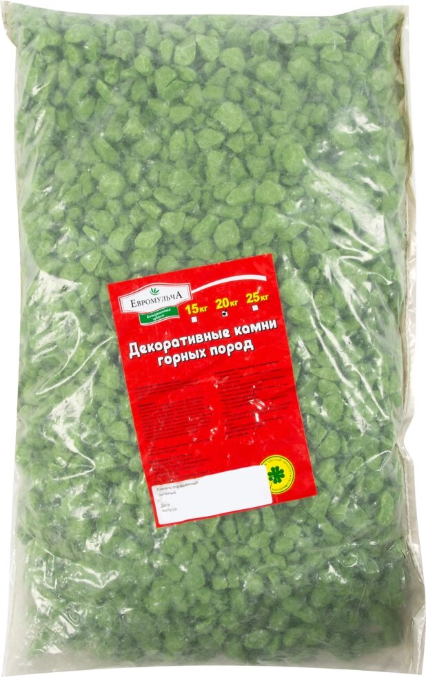 Каменная крошка декоративная 20 кг 10-20 мм цвет зелёный от компании ИП Фомичев - фото 1