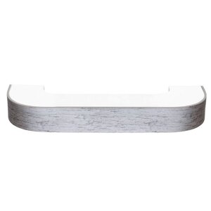 Карниз DDA ВИНТАЖ 3-х рядный 2.0 м Серебро потолочный пластик поворот