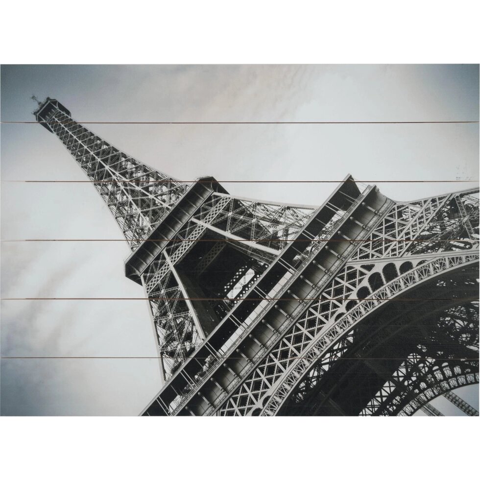 Картина на досках Эйфелева башня 60x80 см от компании ИП Фомичев - фото 1