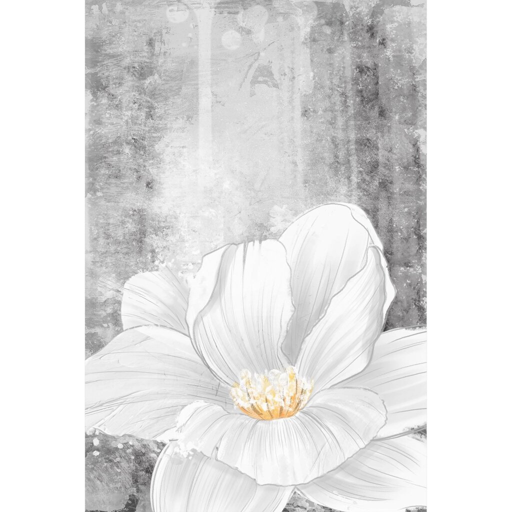 Картина на холсте Белый цветов 40x60 см от компании ИП Фомичев - фото 1