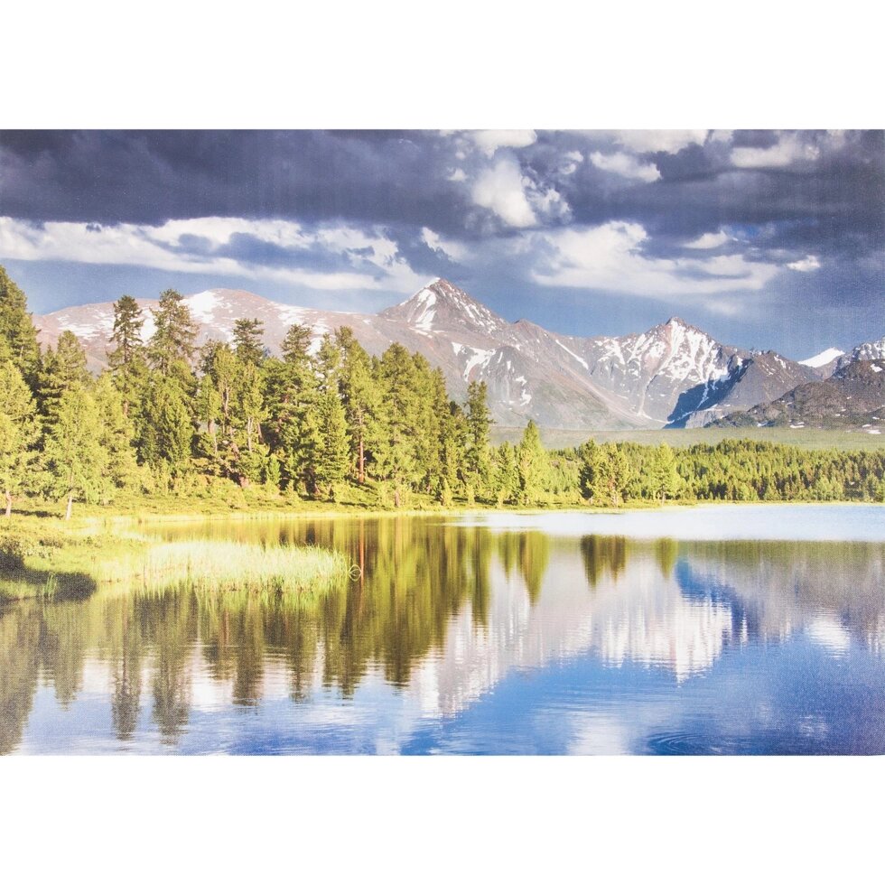 Картина на холсте «Горное озеро» 50х70 см от компании ИП Фомичев - фото 1
