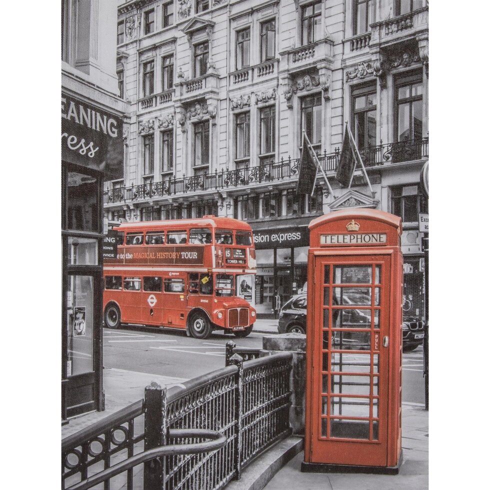 Картина на холсте «Лондон. Будка» 30х40 см от компании ИП Фомичев - фото 1