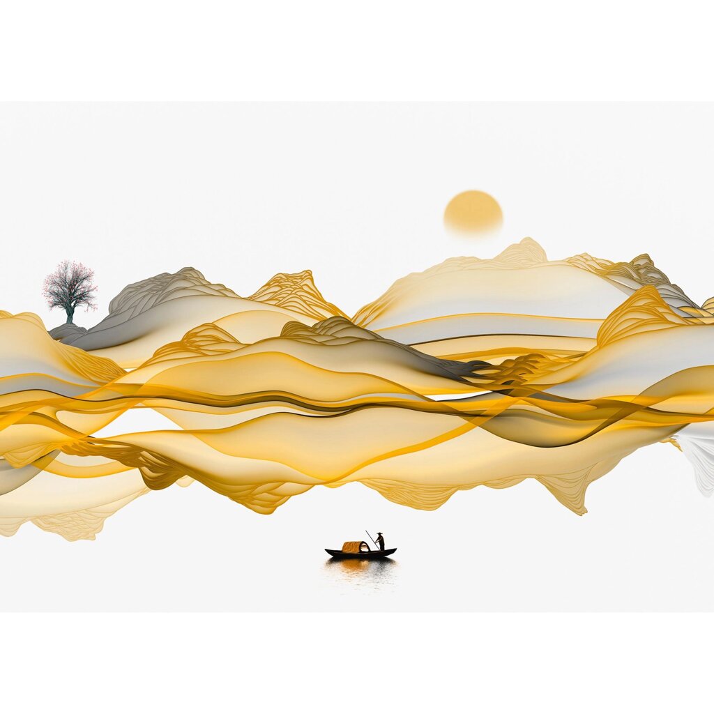 Картина на холсте Постер-лайн Абстракция пейзаж 50x70 см от компании ИП Фомичев - фото 1