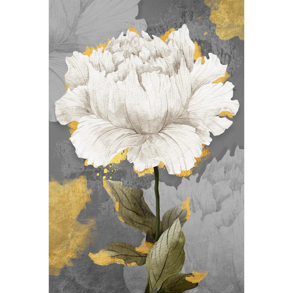 Картина на холсте Постер-лайн Белый цветок 40x60 см от компании ИП Фомичев - фото 1