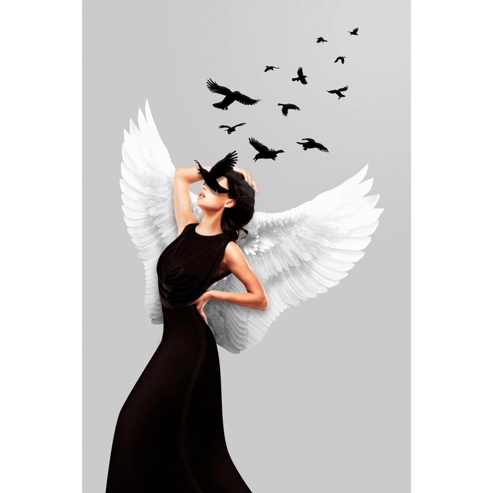 Картина на холсте Постер-лайн Девушка с крыльями 40x60 см от компании ИП Фомичев - фото 1