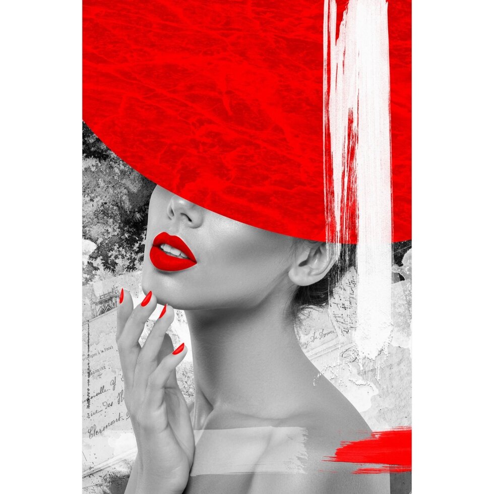 Картина на холсте Постер-лайн Девушка в шляпе 40x60 см от компании ИП Фомичев - фото 1