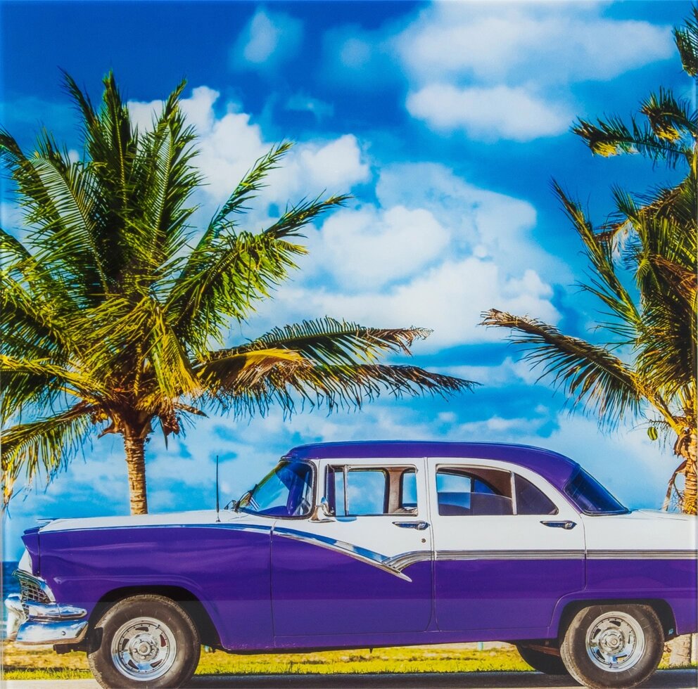 Картина на стекле «Куба» 30х30 см от компании ИП Фомичев - фото 1