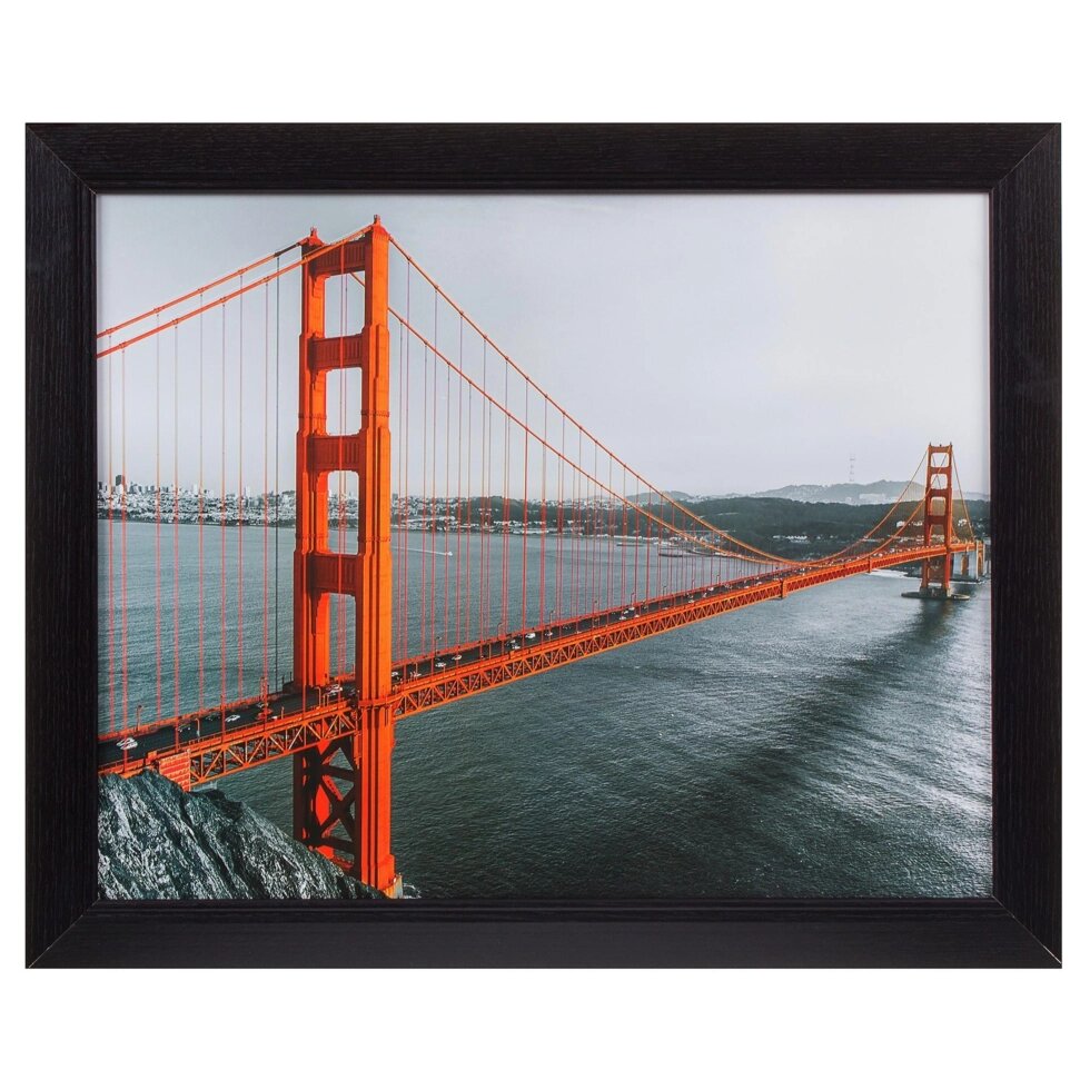 Картина в раме 40х50 см «Golden Gate» от компании ИП Фомичев - фото 1