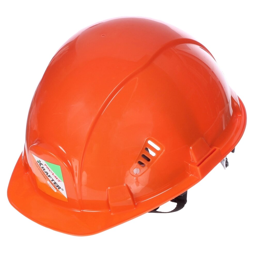 Каска защитная Krafter, оранжевая от компании ИП Фомичев - фото 1