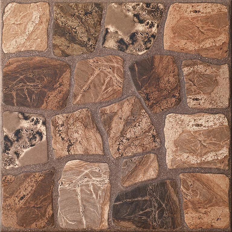 Керамогранит Cersanit Vilio глазурованный 29.8x29.8 см цвет коричневый рельеф от компании ИП Фомичев - фото 1