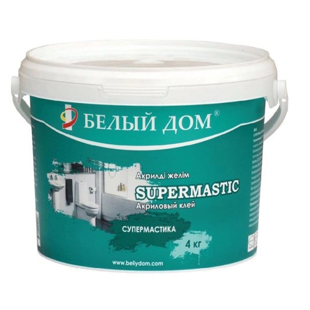 Клей акриловый Белый Дом SUPERMASTIC 4 кг от компании ИП Фомичев - фото 1