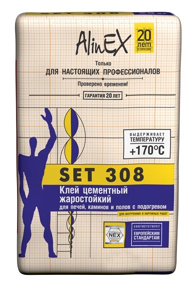 Клей AlinEX «Set 308», 25 кг от компании ИП Фомичев - фото 1