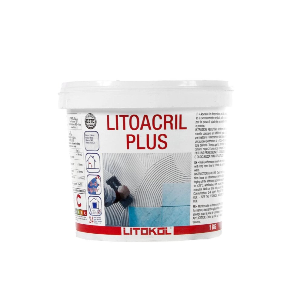 Клей для плитки готовый LITOKOL Litoacril Plus 1 кг от компании ИП Фомичев - фото 1