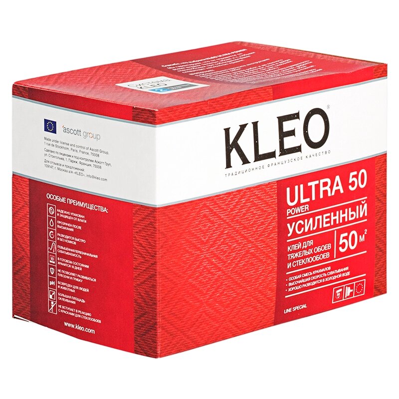 Клей для тяжелых обоев Kleo Ultra 50 м? от компании ИП Фомичев - фото 1