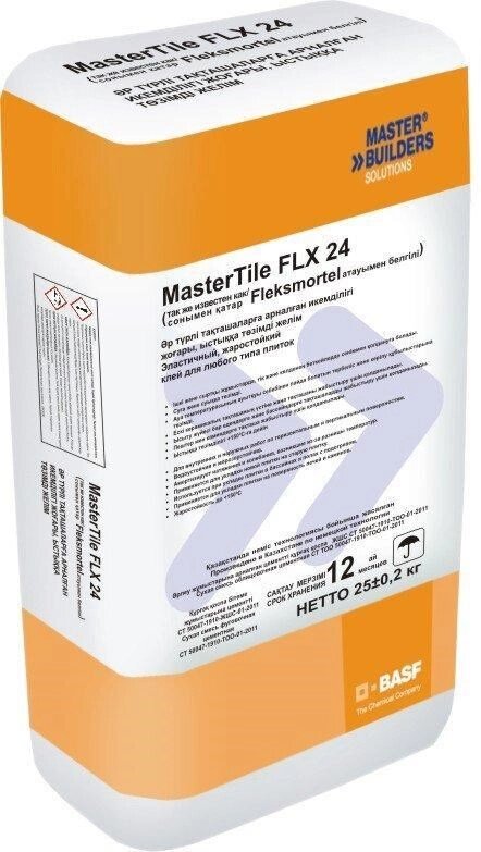 Клей MasterTile эластичный жаростойкий для любого вида плиток FXL24 white (белый) 25 кг от компании ИП Фомичев - фото 1