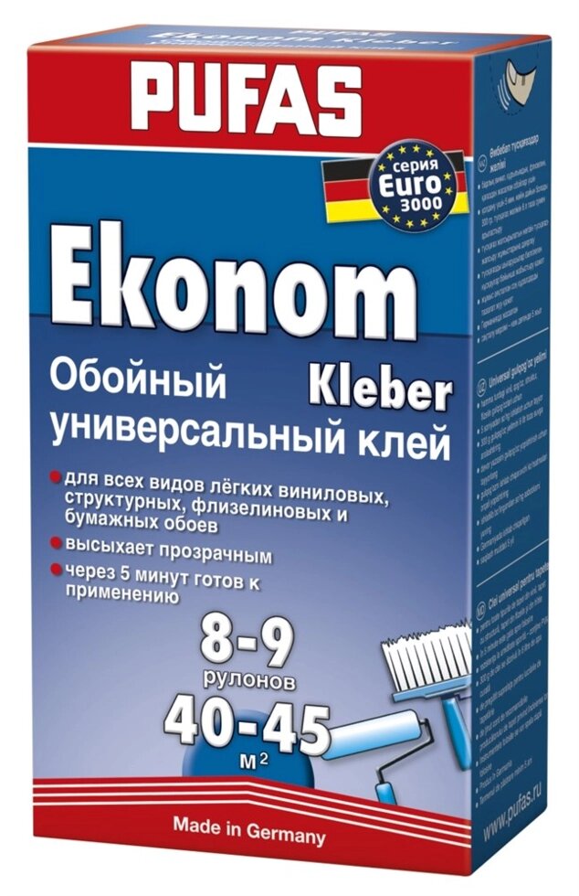 Клей PUFAS EURO 3000 Ekonom универсальный обойный 300гр от компании ИП Фомичев - фото 1