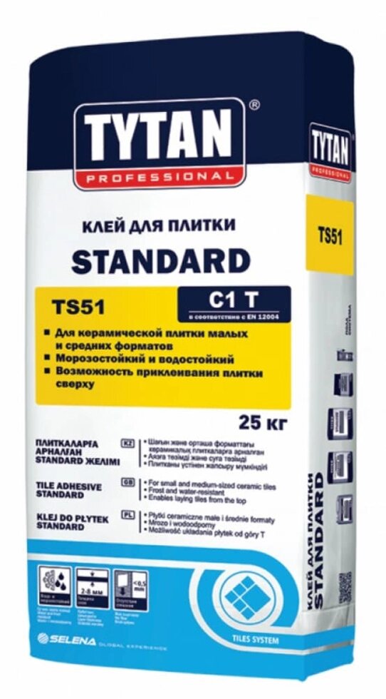 Клей TYTAN  плиточный STANDARD TS51 (25кг) от компании ИП Фомичев - фото 1