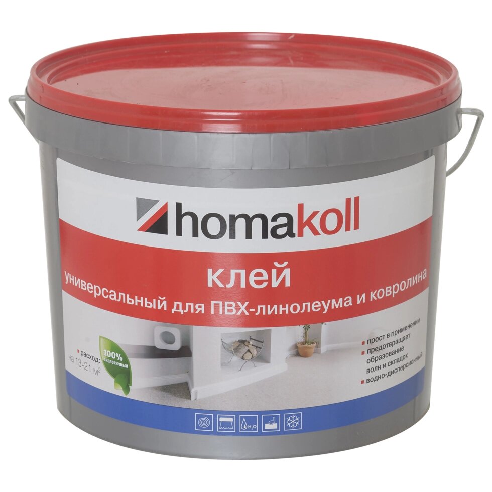 Клей универсальный для линолеума и ковролина Хомакол (Homakoll) 7 кг от компании ИП Фомичев - фото 1