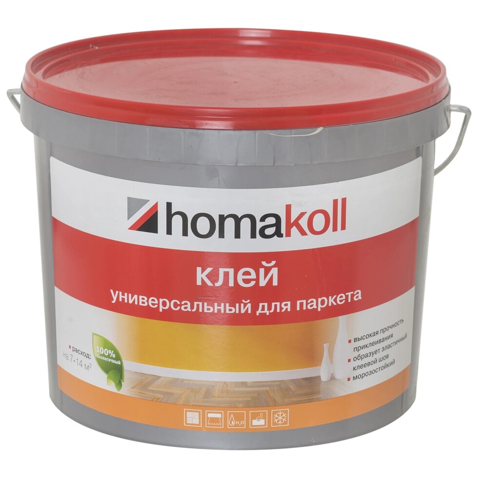 Клей водно-дисперсионный для паркета Homakoll (Хомакол) 7 кг от компании ИП Фомичев - фото 1