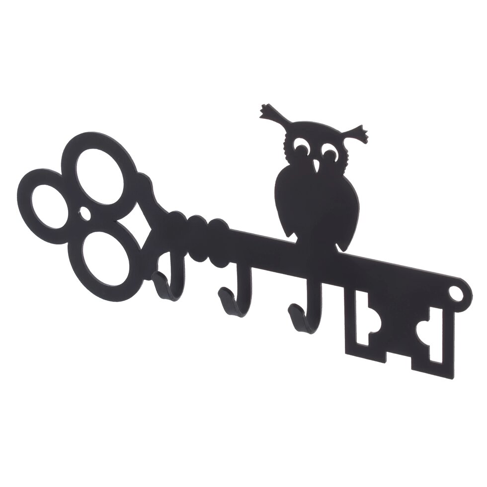 Ключница DuckandDog «Сова», 190х99х19 мм, сталь, цвет чёрный матовый от компании ИП Фомичев - фото 1
