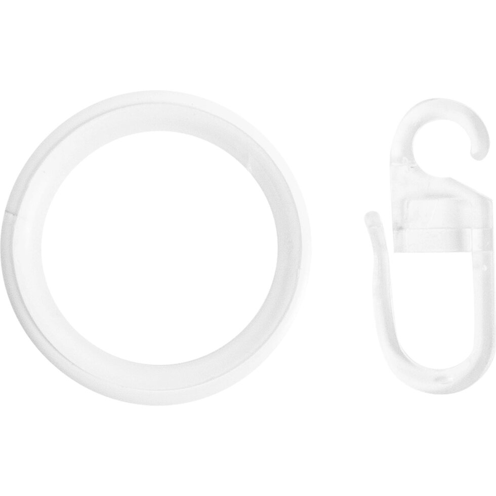 Кольцо с крючком Inspire, металл, цвет белый, 2 см, 10 шт. от компании ИП Фомичев - фото 1