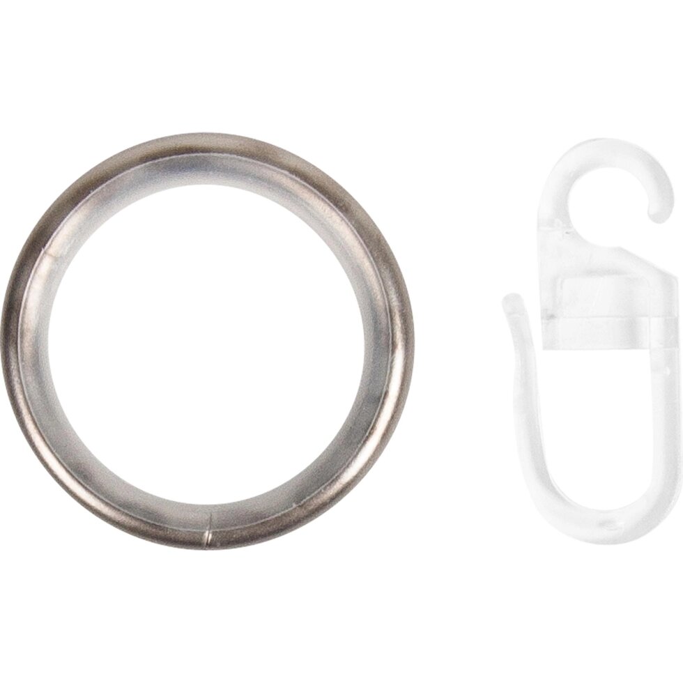 Кольцо с крючком Inspire, металл, цвет никель, 2 см, 10 шт. от компании ИП Фомичев - фото 1