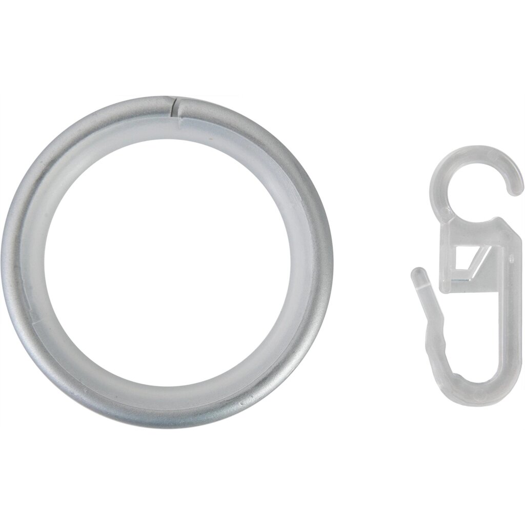 Кольцо с крючком Orbis, металл, цвет серебро, 2 см, 10 шт. от компании ИП Фомичев - фото 1