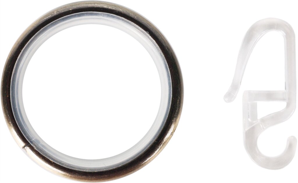 Кольцо с крючком, сталь, цвет золото матовое, 2 см, 10 шт. от компании ИП Фомичев - фото 1