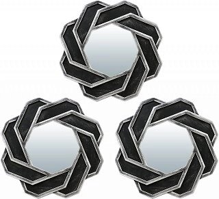Комплект декоративных зеркал QWERTY Тулон ( 3шт) серебро 25 см D-12 см 74046 от компании ИП Фомичев - фото 1