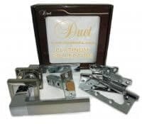 Комплект дверной фурнитуры DUET platinum collection S-0742 CP/SN хром/мат. хром