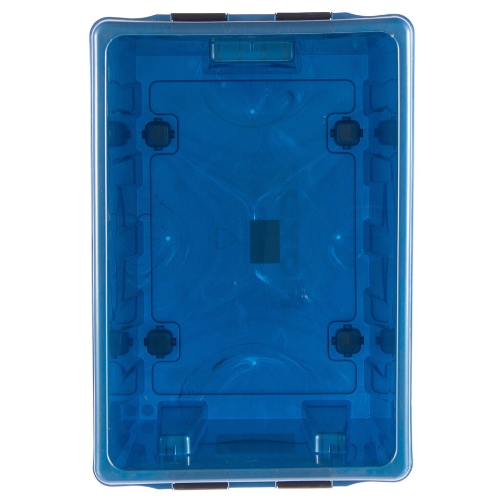 Контейнер Rox Box 58x39x35 см, 70 л, пластик цвет синий с крышкой с роликами от компании ИП Фомичев - фото 1