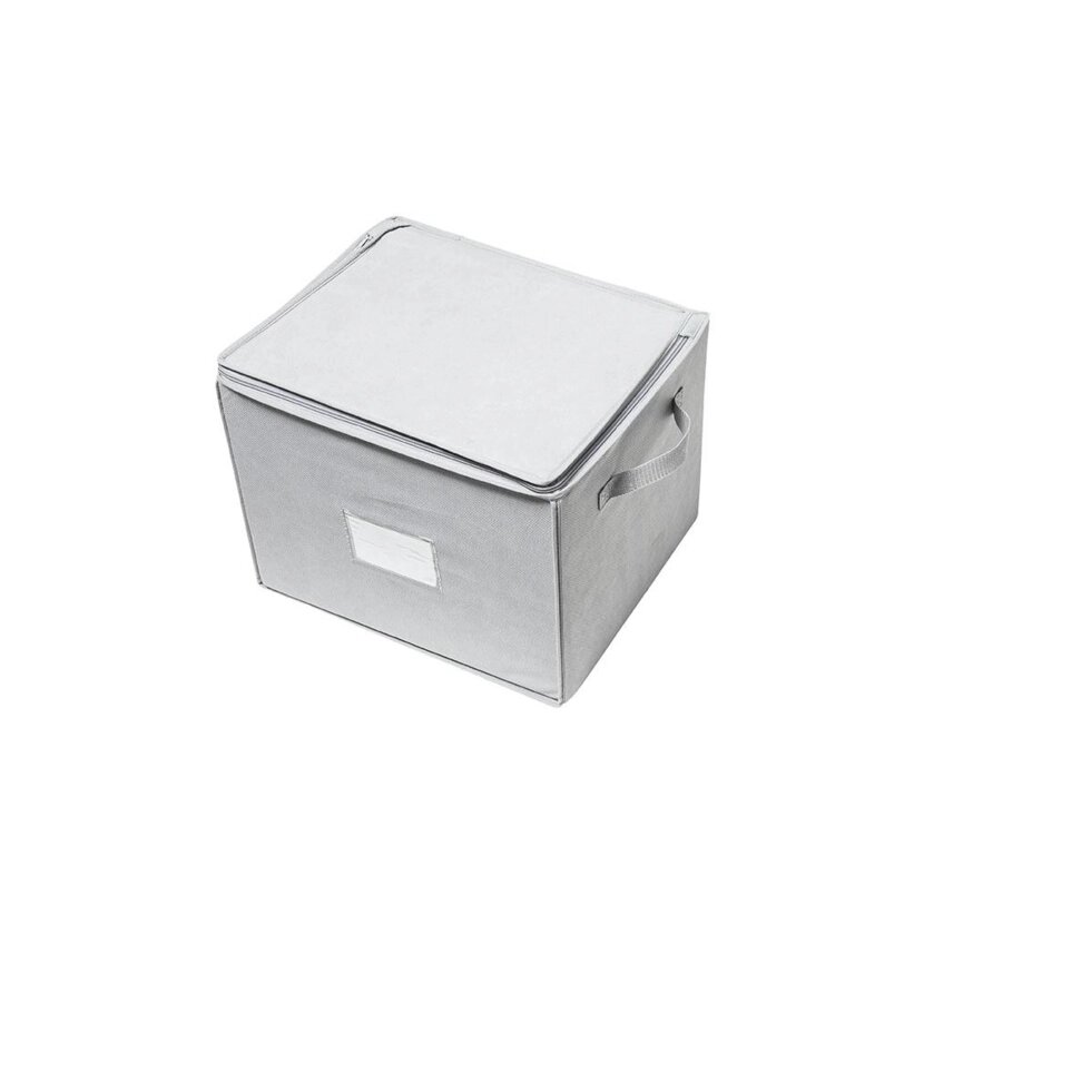 Короб с вакуумным пакетом Spaceo 42x36x33 см цвет светло-серый от компании ИП Фомичев - фото 1