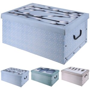 Коробка для хранения картонная 3 дизайна в ассортименте 51х37х24 см M30500310 К