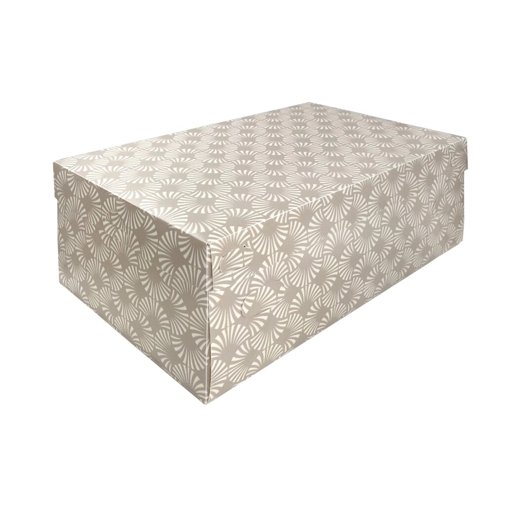 Коробка для хранения Ливистона 02 33x20x13 см полипропилен коричнево-белый от компании ИП Фомичев - фото 1
