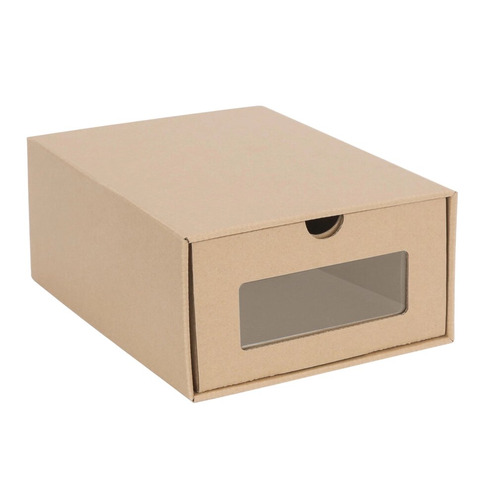 Коробка для обуви Spaceo 21x12x30 см картон 2 шт от компании ИП Фомичев - фото 1