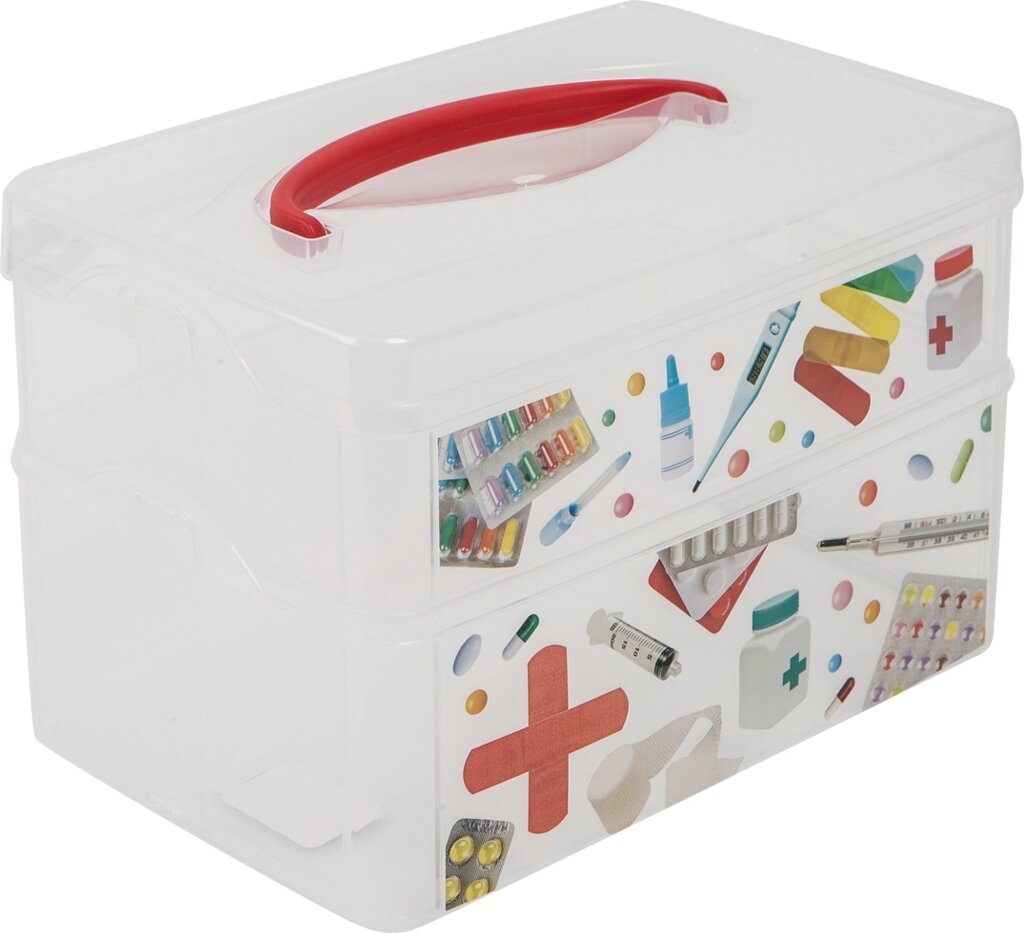 Коробка Multi Box 2 секции, 24.5x16х16.5 см, полипропилен, цвет прозрачный от компании ИП Фомичев - фото 1