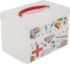Коробка Multi Box 2 секции, 24.5x16х16.5 см, полипропилен, цвет прозрачный
