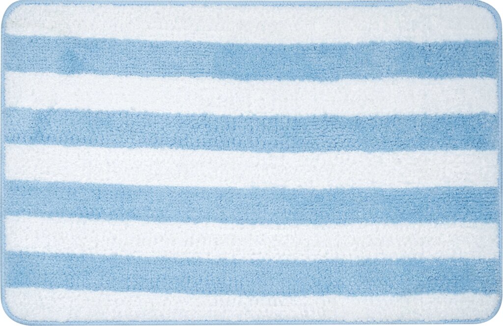 Коврик для ванной комнаты Passo 45x70 см цвет голубой/белый от компании ИП Фомичев - фото 1