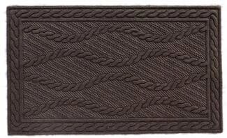 Коврик Eco Rib 45x75 см, полиэстер, цвет тёмно-коричневый от компании ИП Фомичев - фото 1