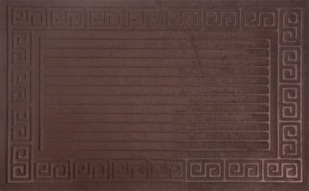 Коврик Inspire Lenzo 50x80 см полиэфир/резина цвет коричневый от компании ИП Фомичев - фото 1