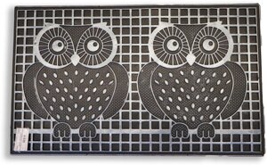 Коврик придверный RICCO Oxford owl mat 45*75 srebrny 801-002