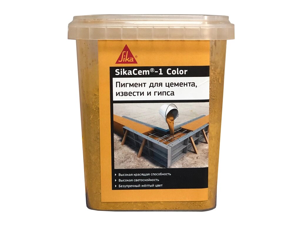 Краситель SikaCem-1 Color желтый 0.5 кг от компании ИП Фомичев - фото 1