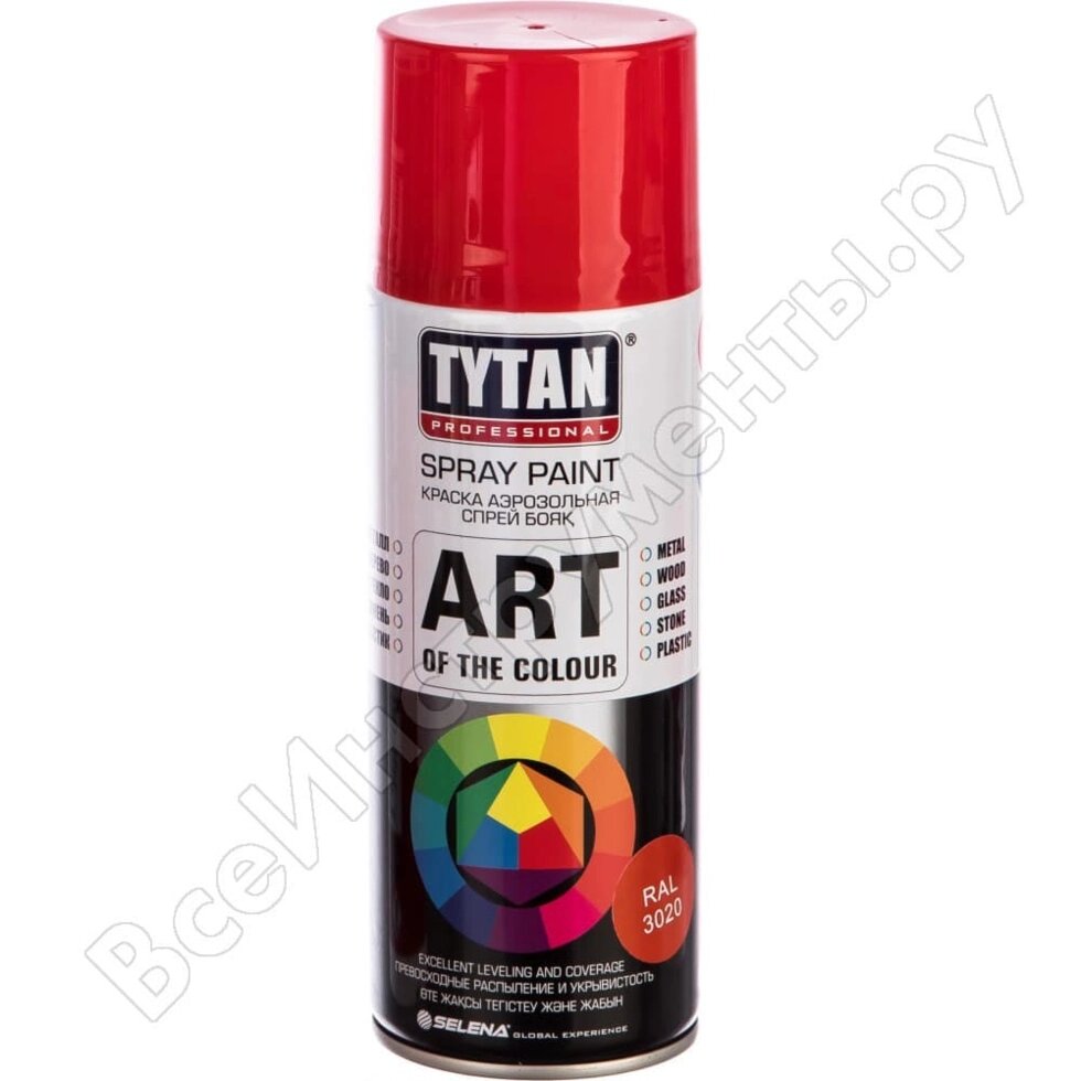 Краска аэрозольная Tytan Professional, красная, 400 мл от компании ИП Фомичев - фото 1