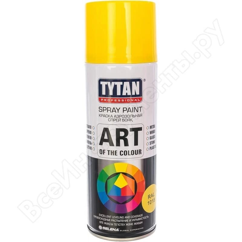 Краска аэрозольная Tytan Professional, желтая, 400 мл от компании ИП Фомичев - фото 1