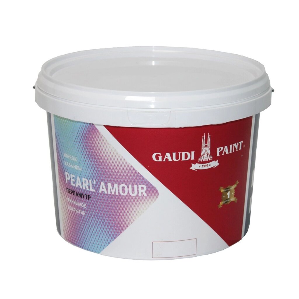 Краска акриловая Гауди декоративная "Pearl Amour" Белый жемчуг, воднодисперсионная 1 кг от компании ИП Фомичев - фото 1