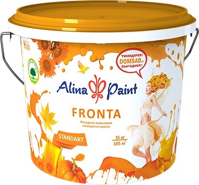 Краска ALINA PAINT водоэмульсионная фасадная FRONTA 15кг от компании ИП Фомичев - фото 1
