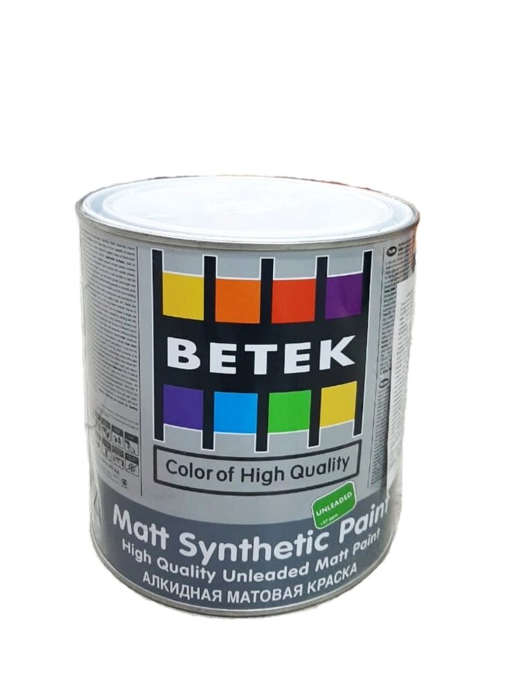 Краска BETEK Matt Syntetic paint 2,5л матовая синтетическая (эмаль) от компании ИП Фомичев - фото 1