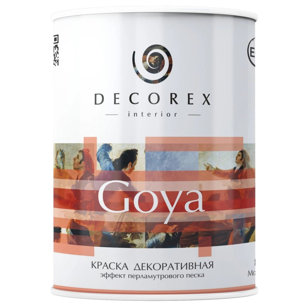 Краска декоративная Decorex Goya 1 кг цвет белый жемчуг от компании ИП Фомичев - фото 1